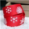 Order  Go Grosgrain - Snowflakes Red/White